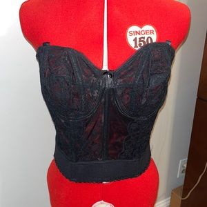 Vintage lace bustier/ corset bra